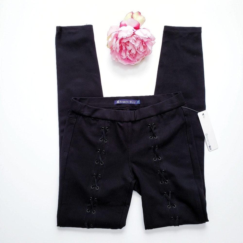 Tractr Blu Lace Up Pull On Skinny Jegging - Picture 1 of 6